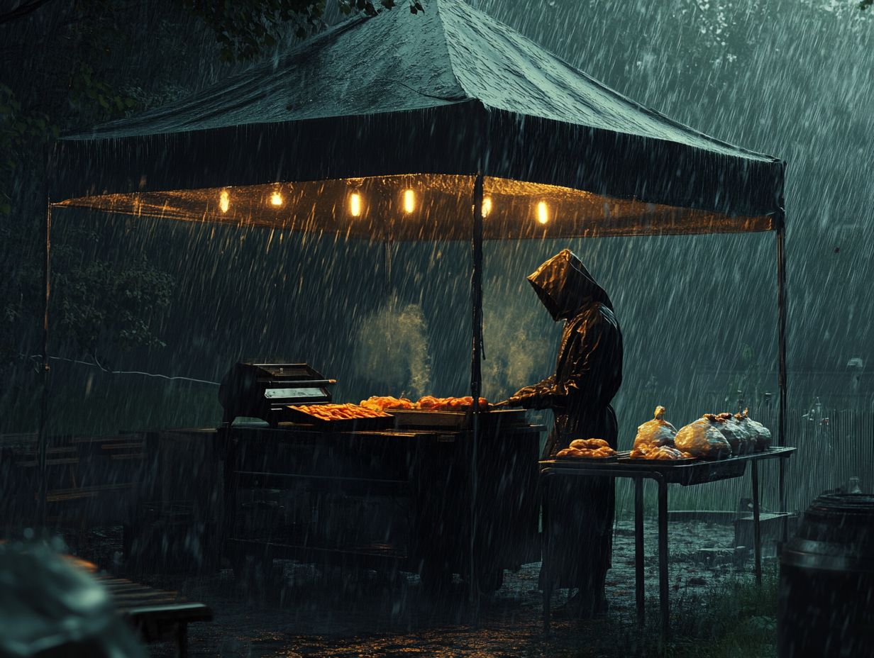 What Are the Essential Items to Have for Cooking Safely in the Rain?