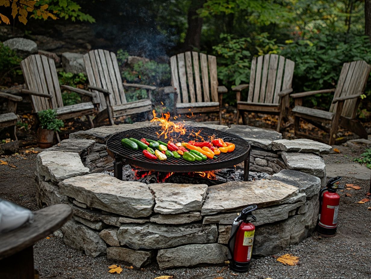 Visual guide for safe fire pit cooking FAQs