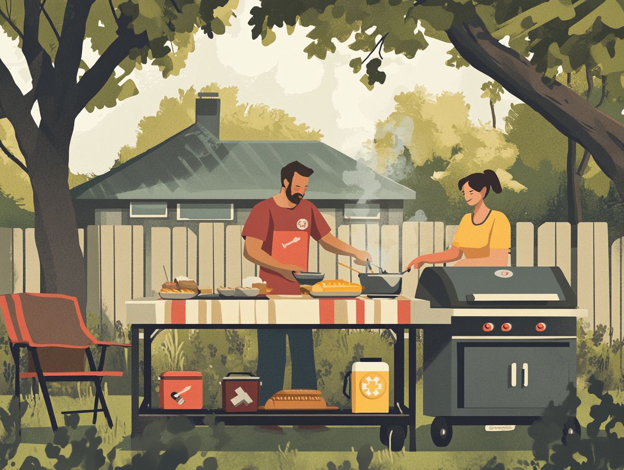 Safety guidelines for outdoor cooking