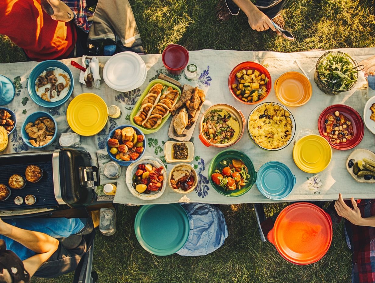 Colorful Food Storage Containers for Potluck Meals