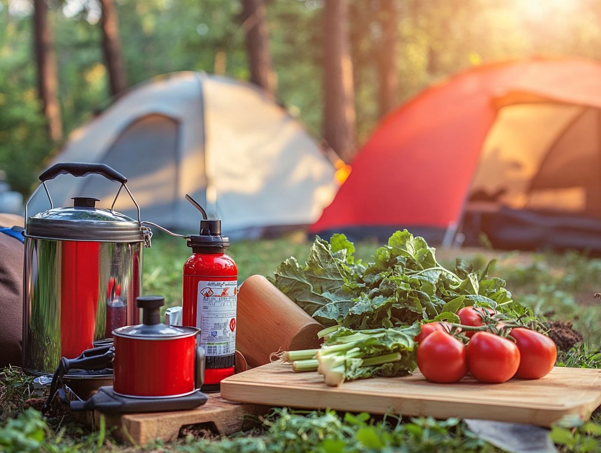 An infographic explaining the importance of camping cooking safety.