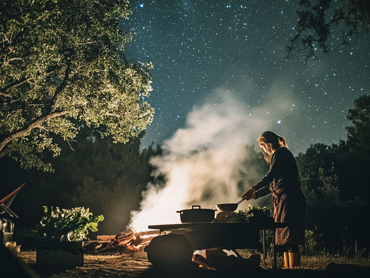 Colorful and delicious campfire meal ideas displayed