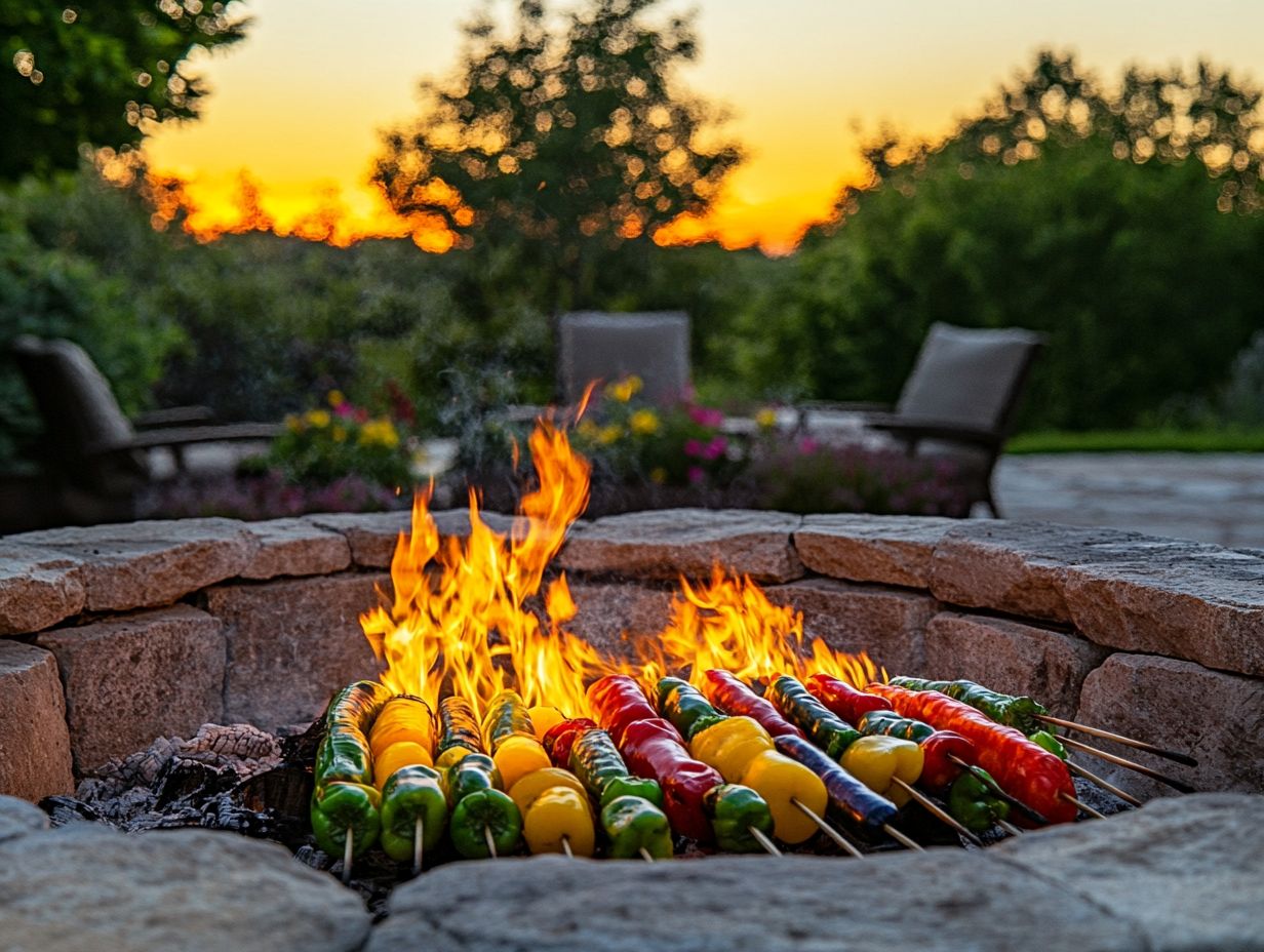 Preparing Vegetables for Fire Pit Cooking