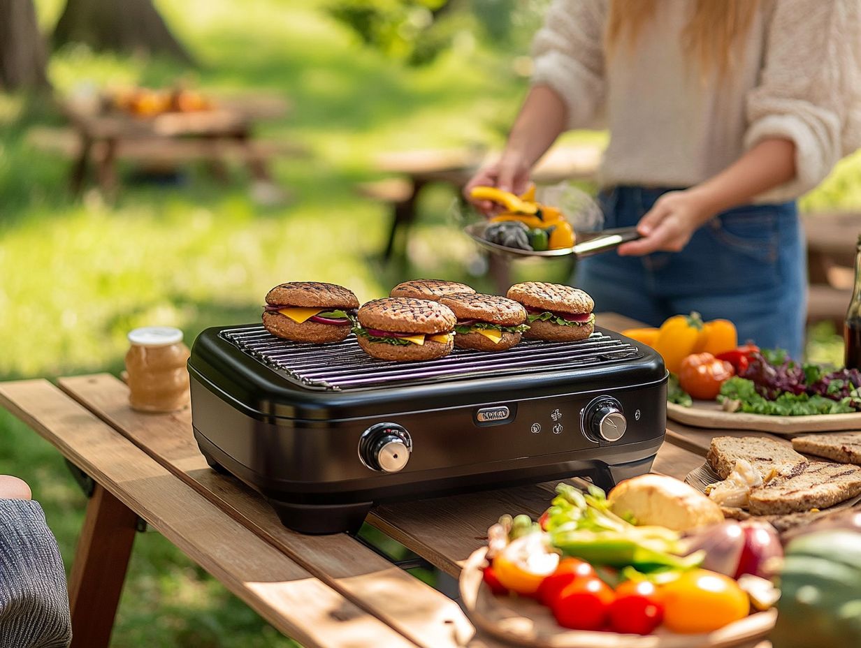 Infographic summarizing the key benefits of portable gas grills.