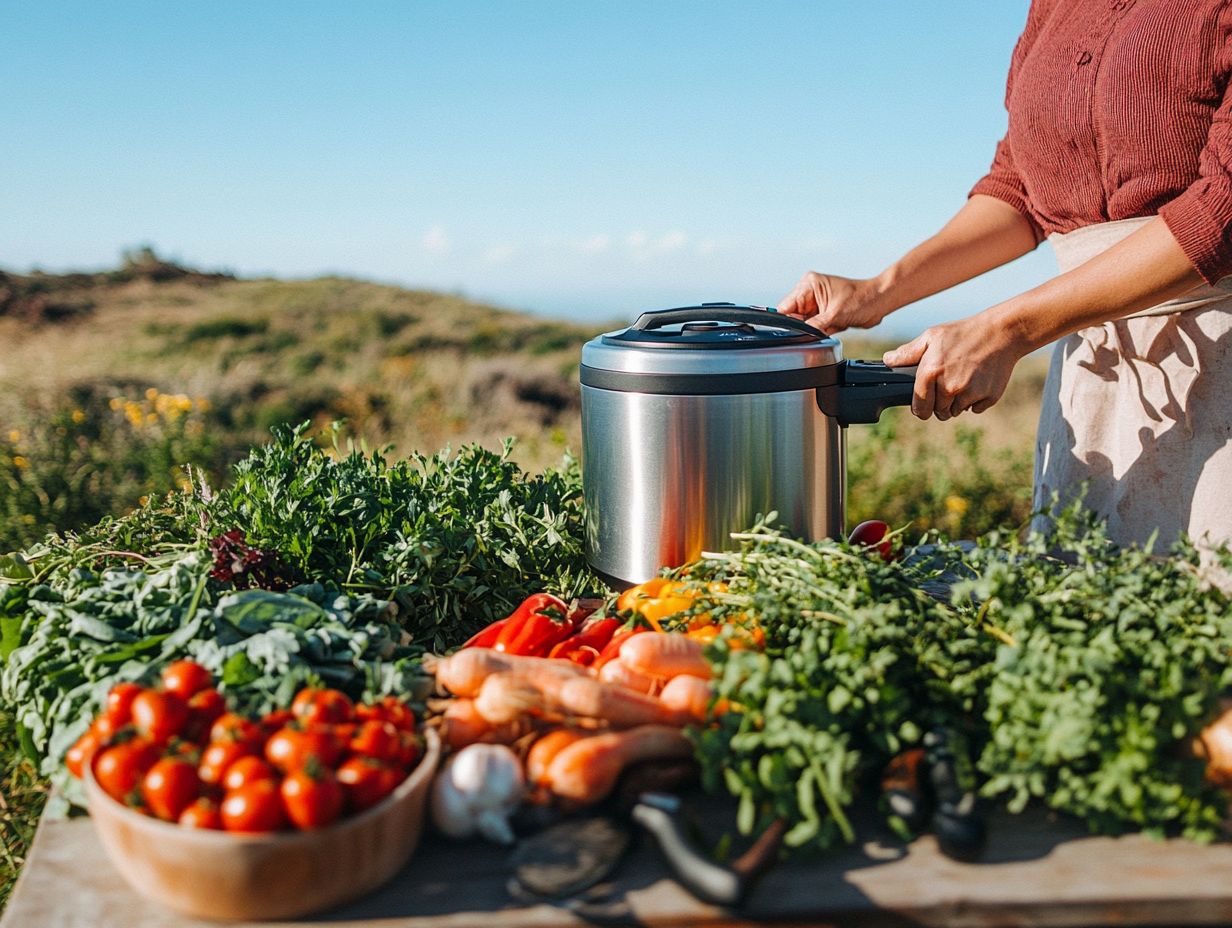 Delicious meals cooked with an Instant Pot outdoors