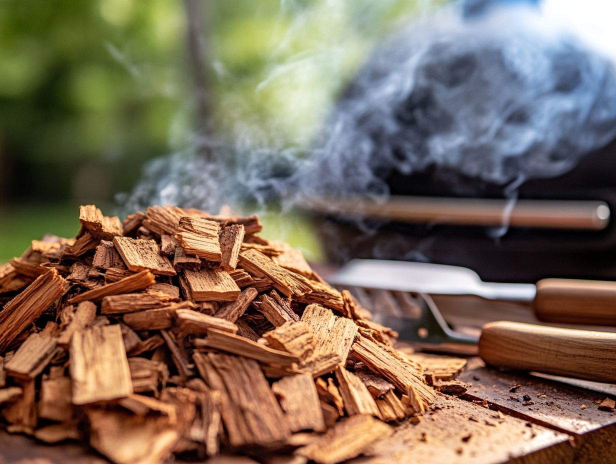 What types of wood chips can I use for cooking?