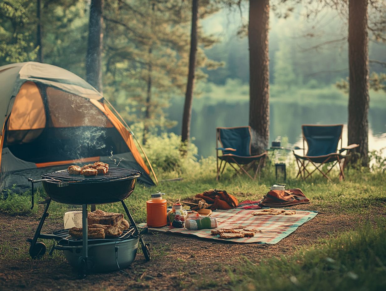 What type of regular grill is best for camping?