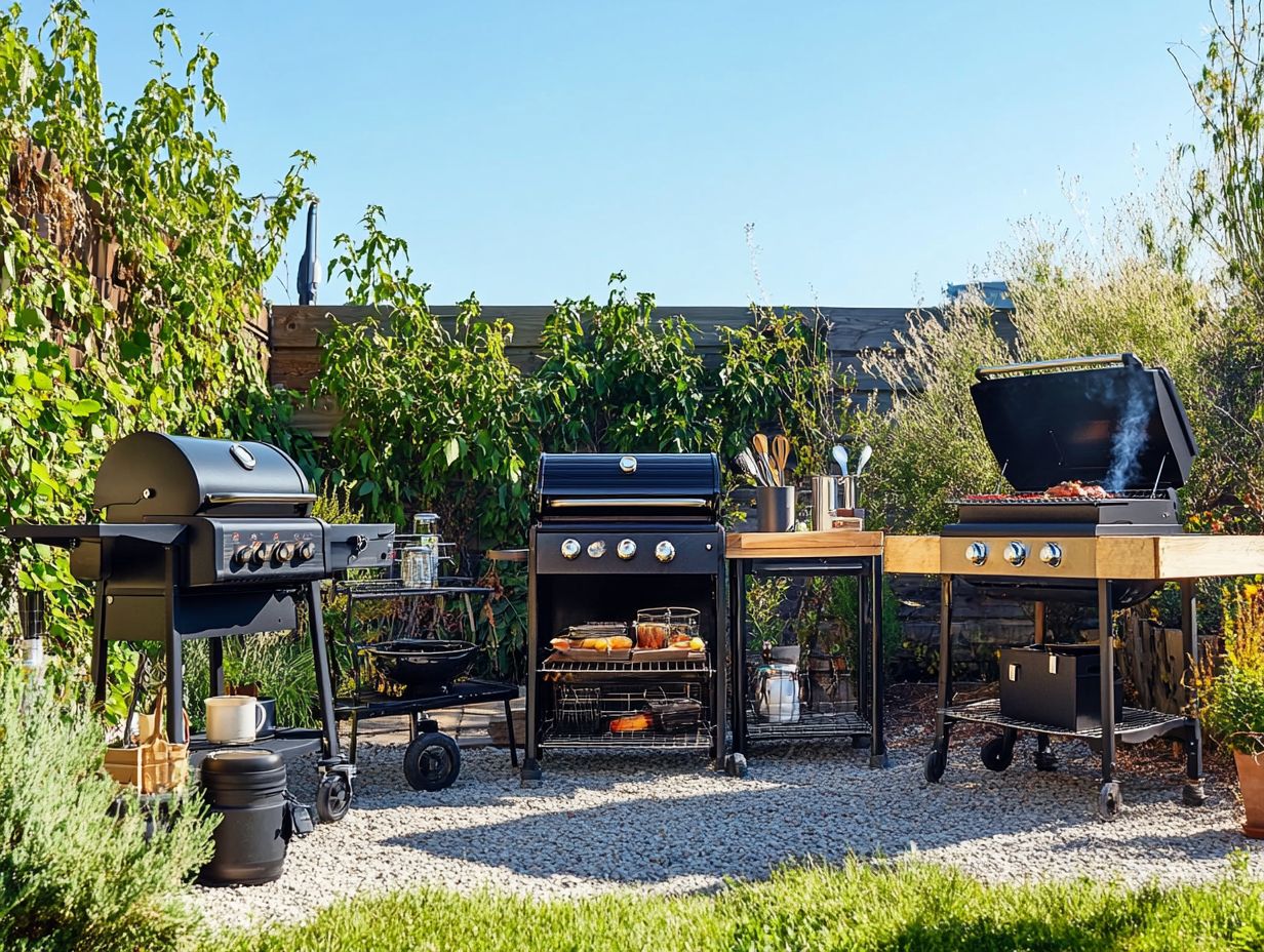 A variety of grills to consider based on budget and space