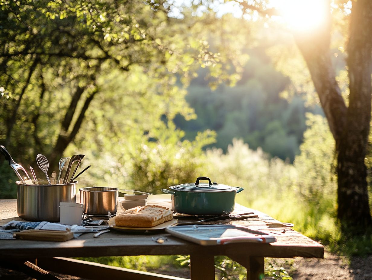 Why is a portable oven important for outdoor baking?