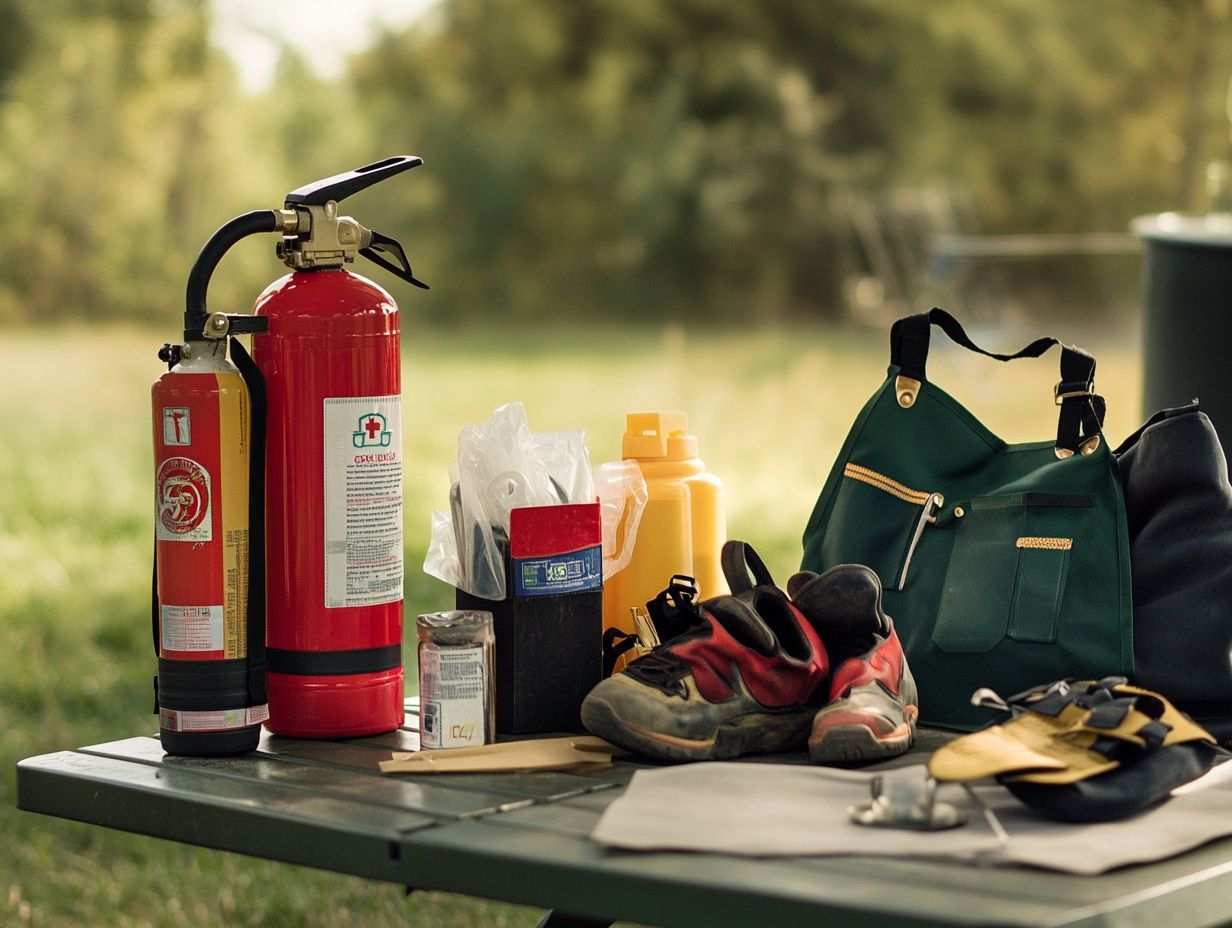 Essential fire safety gear for outdoor cooking