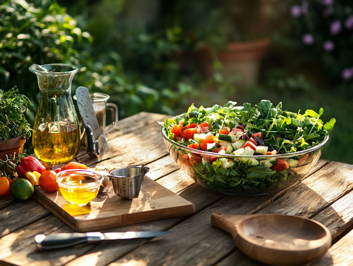 A salad chopper in use for salad preparation