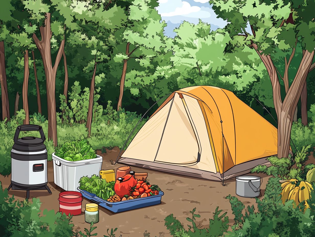 How can I keep food fresh while camping?