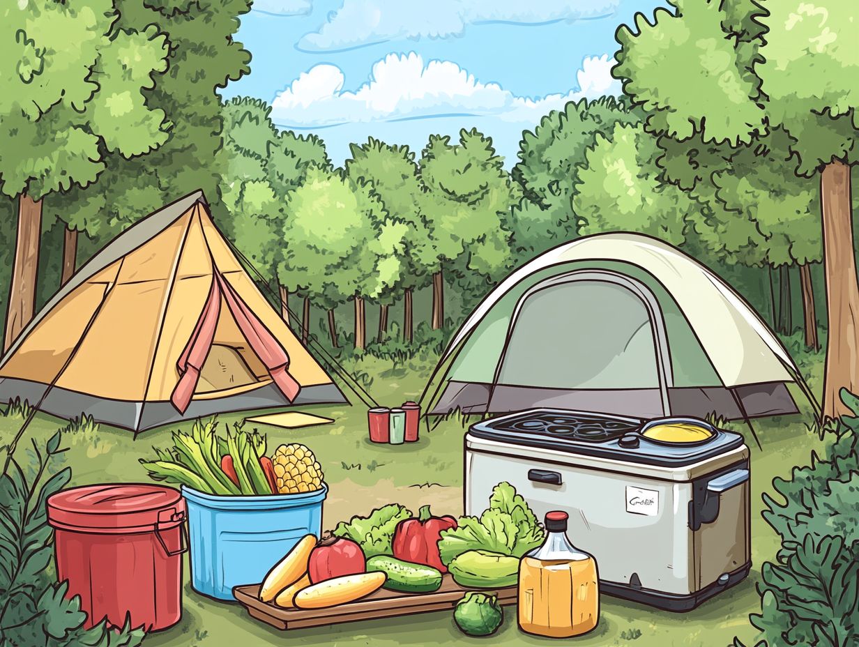 Enjoy safe and fresh meals while camping