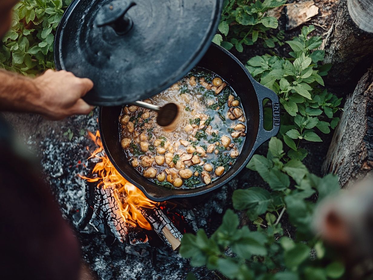 Do I need to season my Dutch oven before using it outdoors?