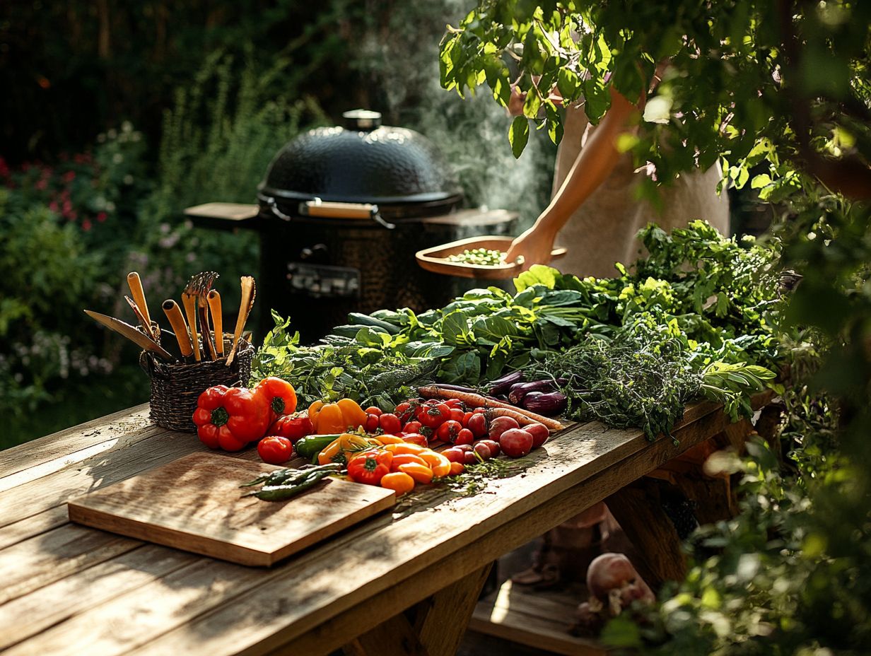 Delicious outdoor meal featuring locally sourced ingredients