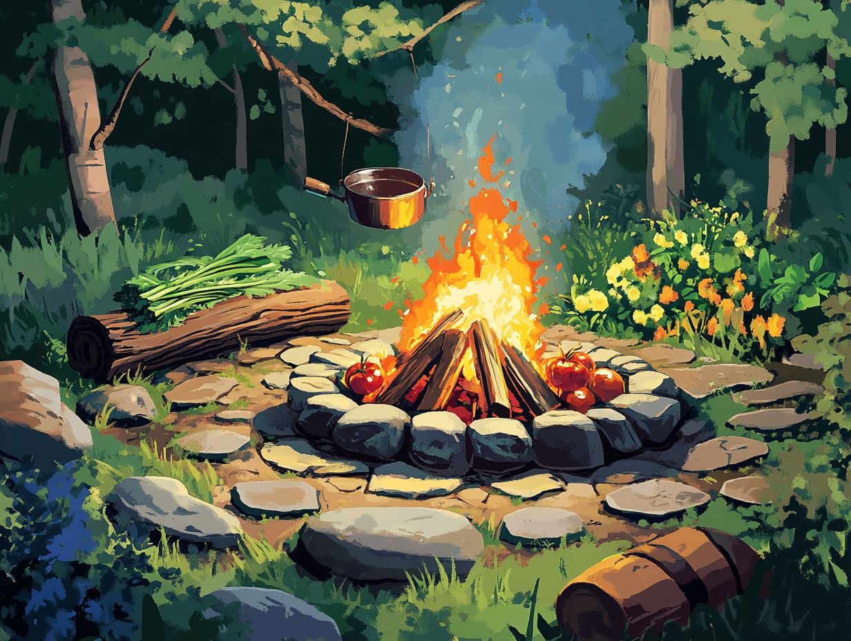 Image showing safe campfire cooking practices