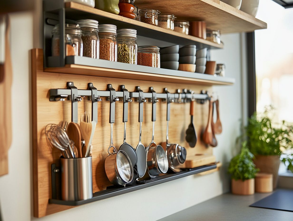 What are some creative storage solutions for a small kitchen?