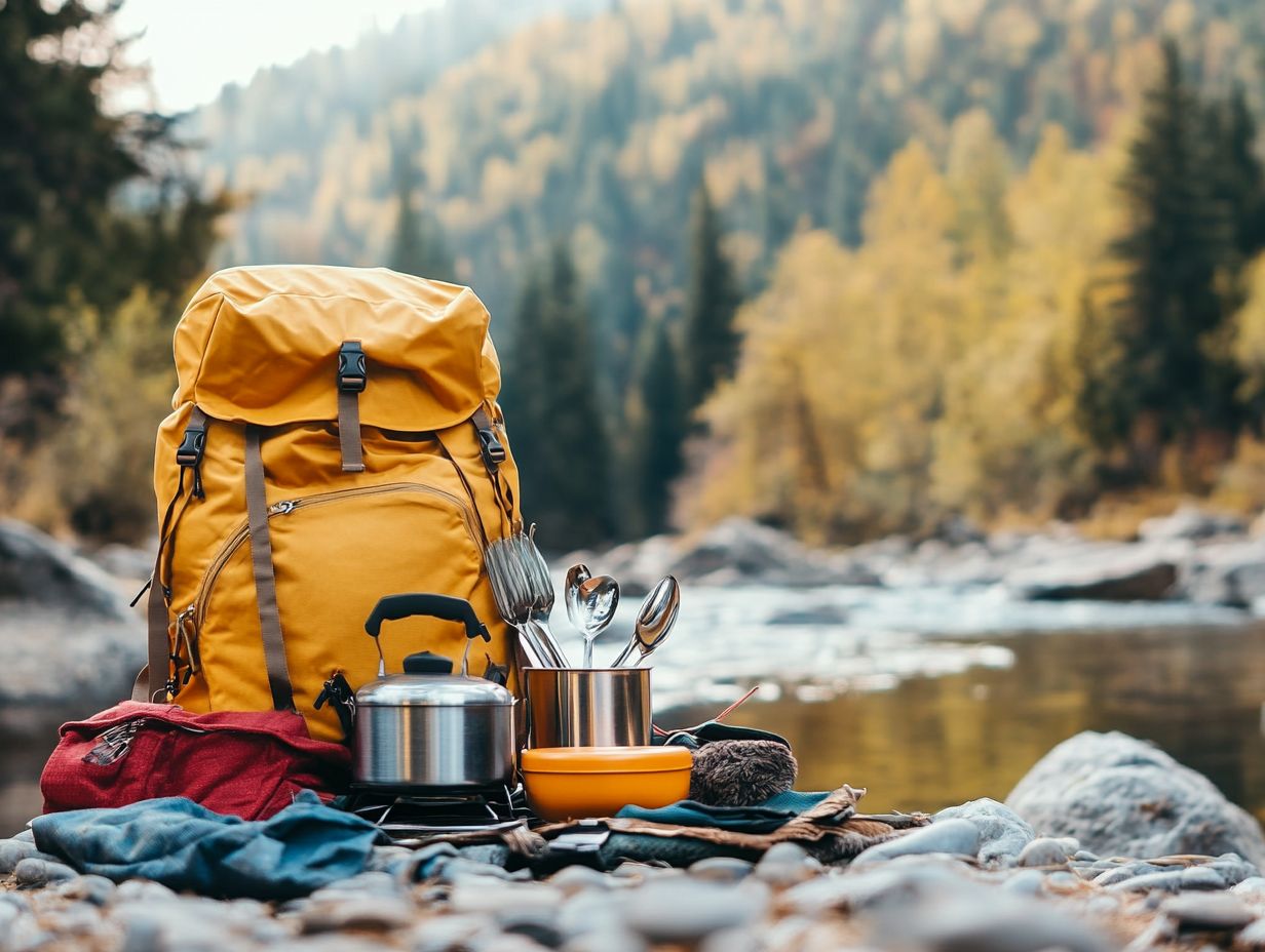 How can I save space when packing for outdoor cooking?