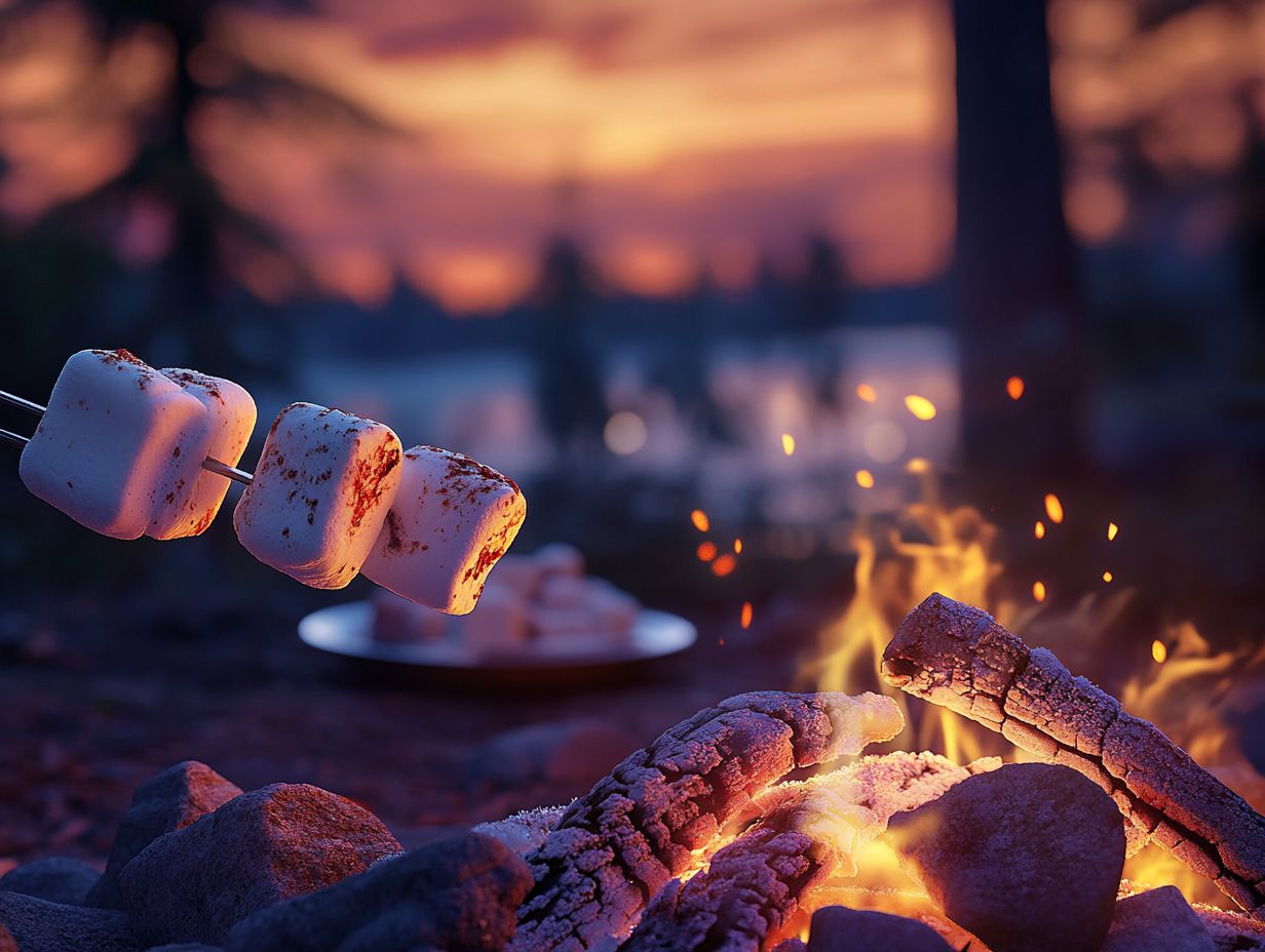 Delicious roasted marshmallows