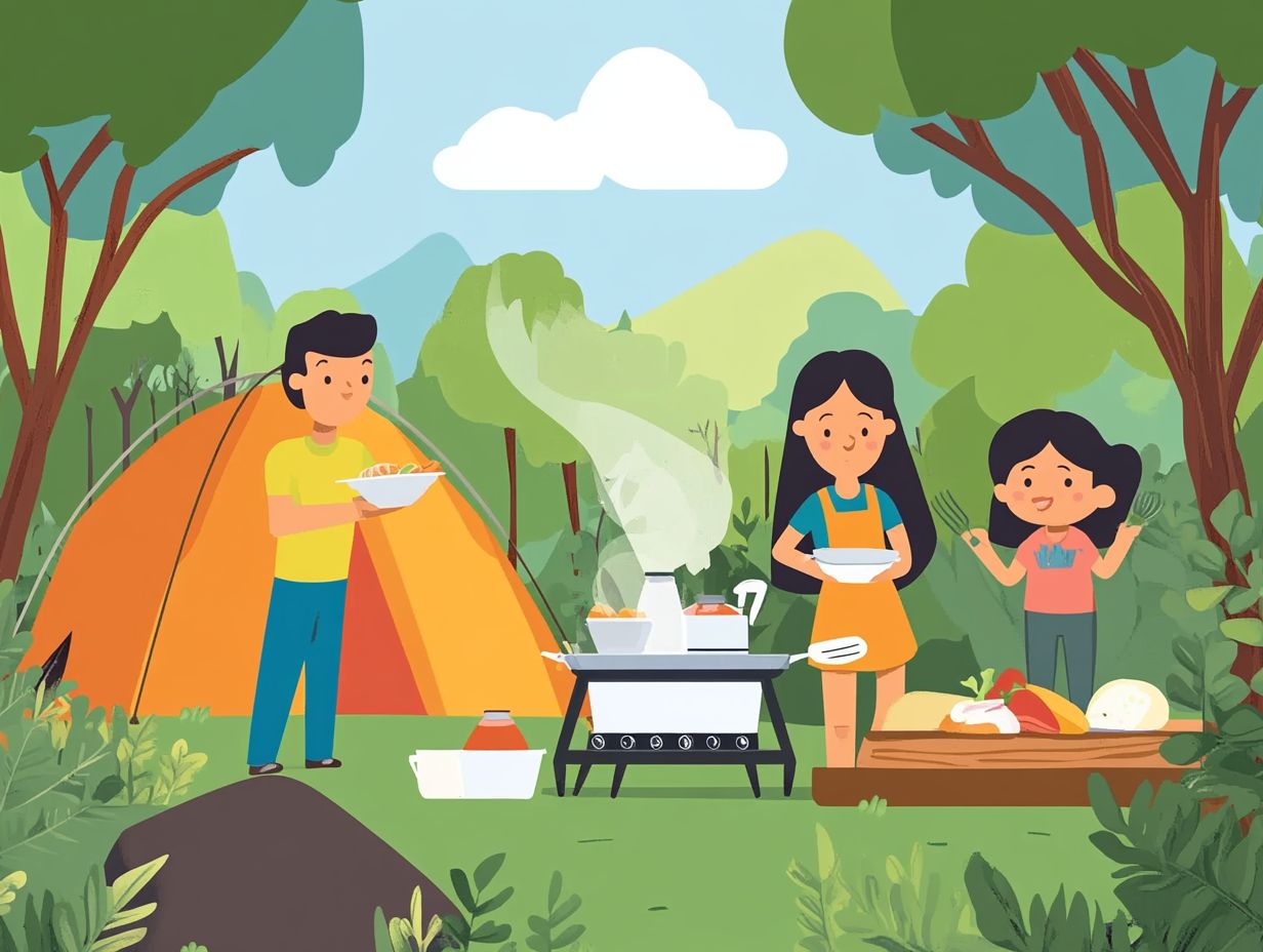 Examples of safe food options for camping