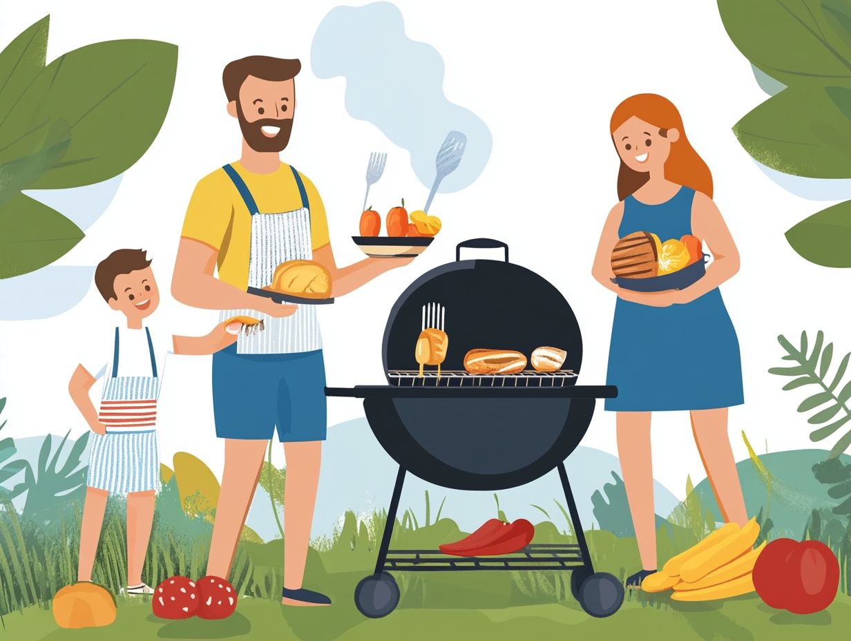 Image representing frequently asked questions about outdoor cooking safety.