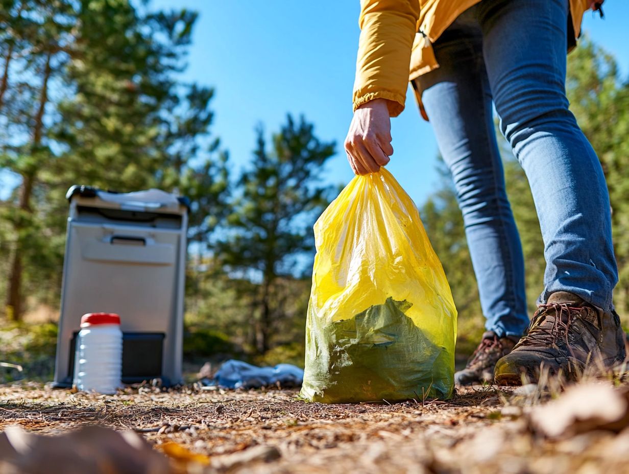 Image depicting camping waste disposal tips.