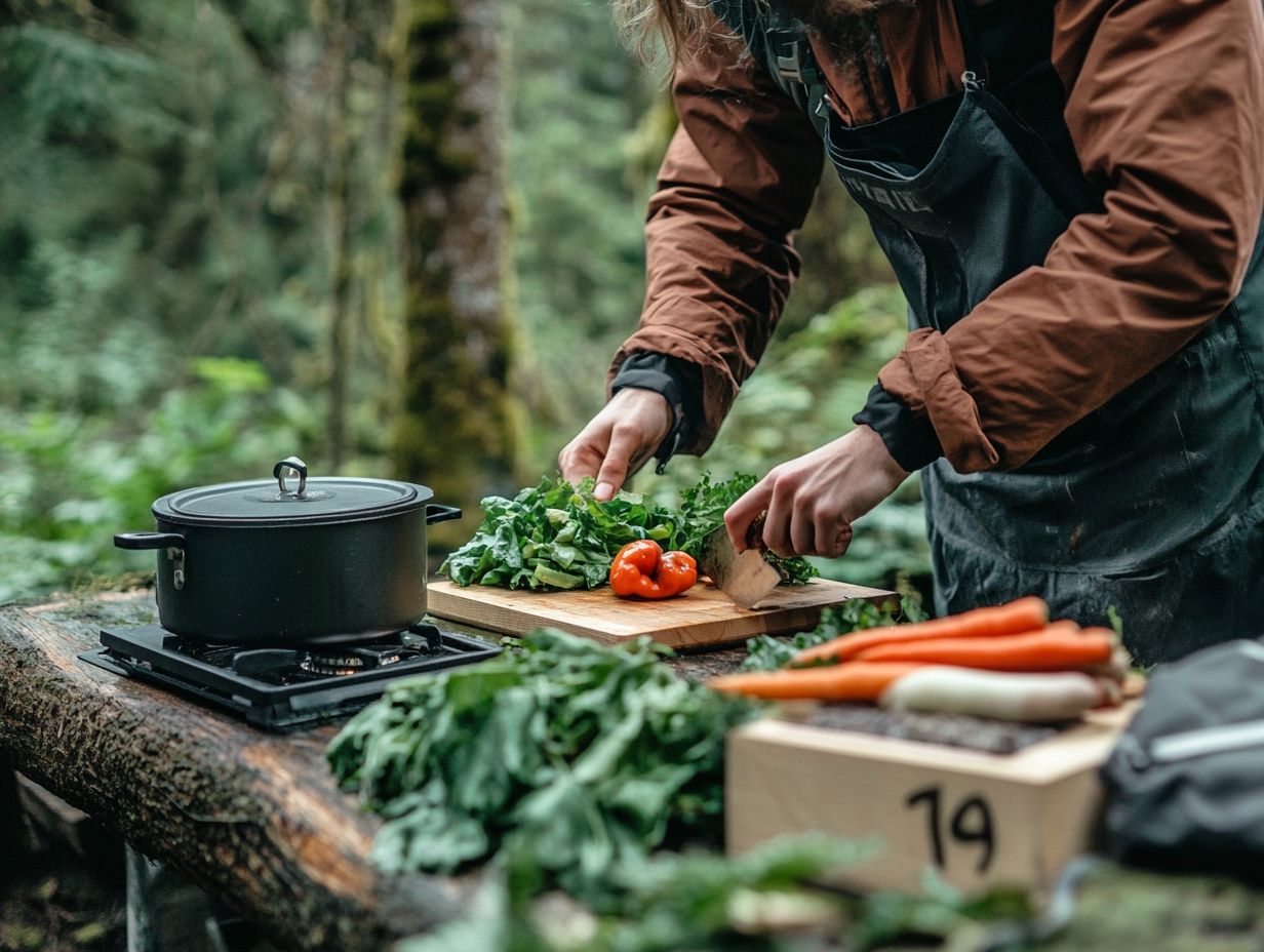 Image of bear-proof meal preparation