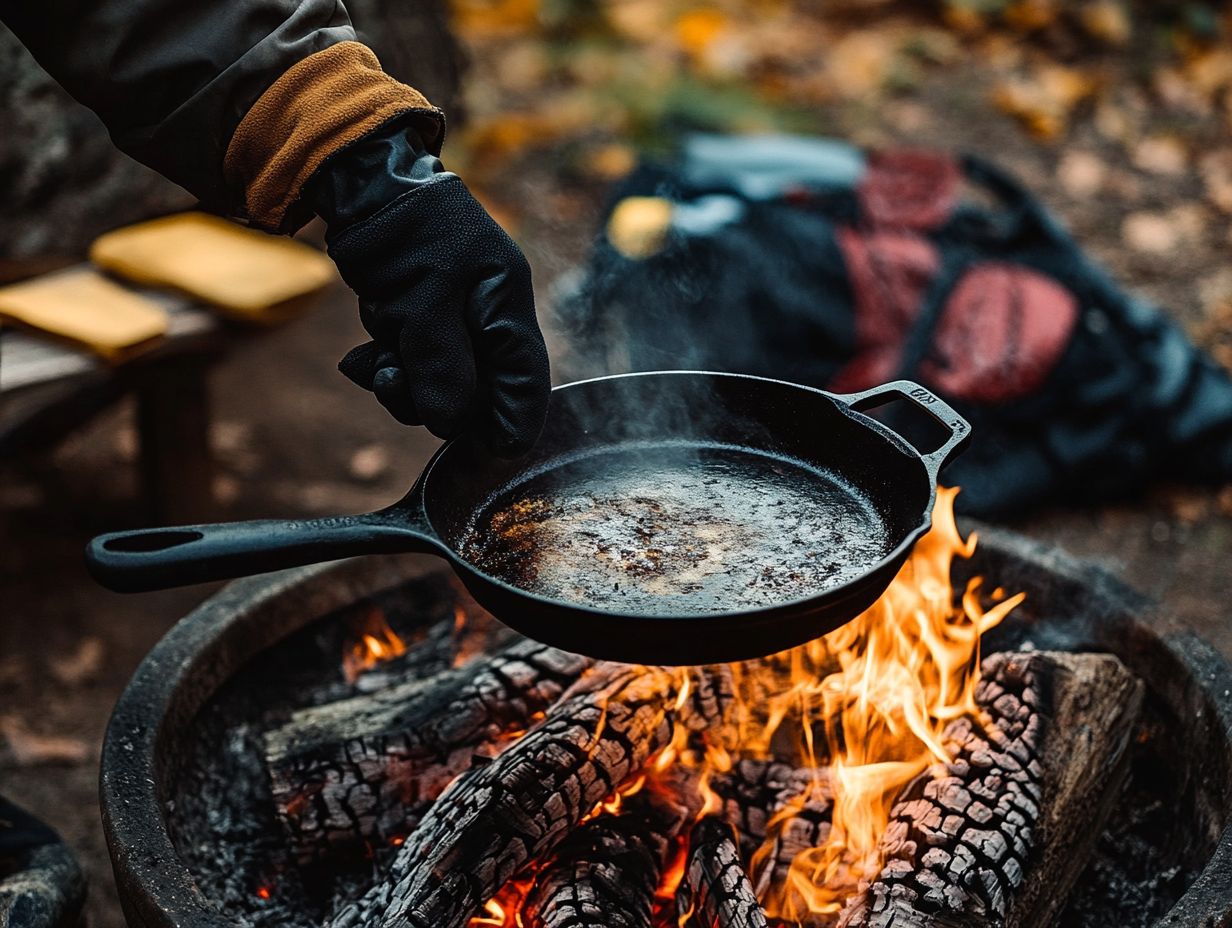 A visual guide to properly preparing and seasoning cast iron cookware