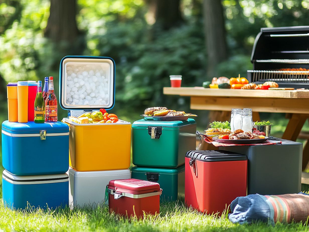 An infographic on selecting the best cooler for outdoor cooking.