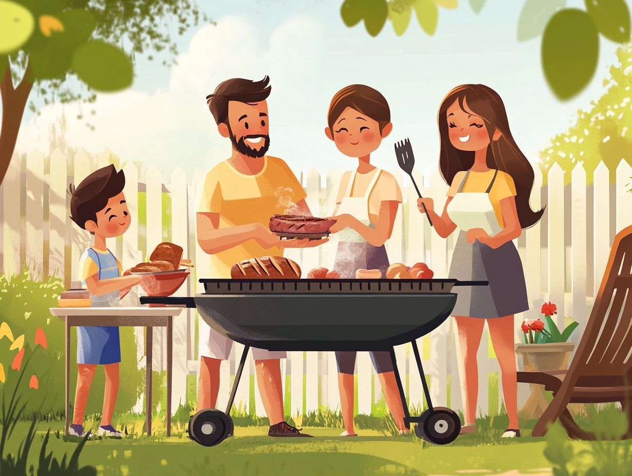 Infographic Showing Outdoor Cooking Safety Facts and Tips