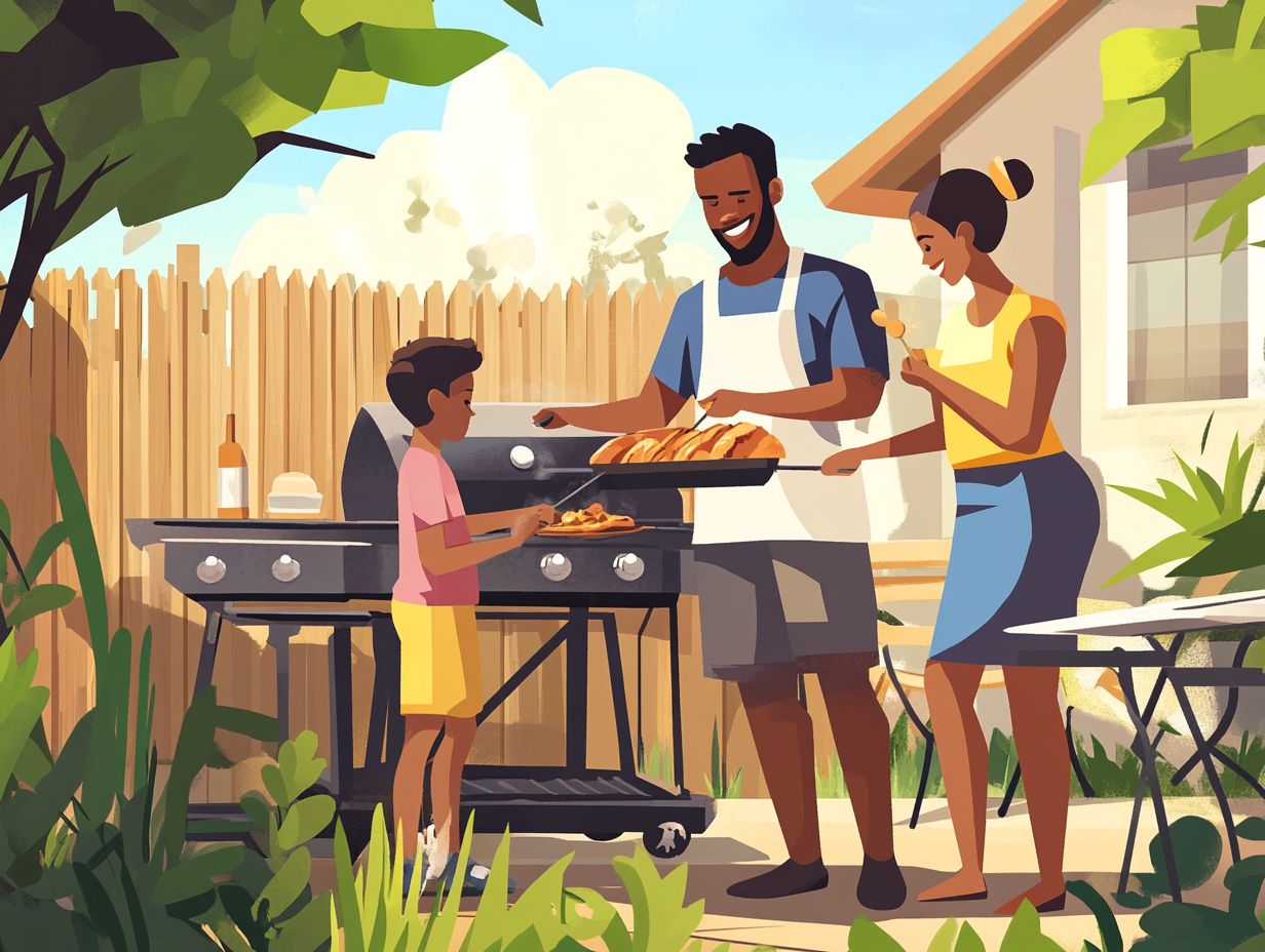 Visual guide to emergency preparedness tips for outdoor cooking