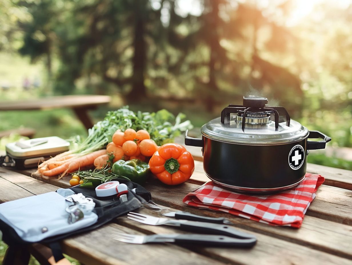 Image demonstrating cooking techniques for outdoor cooking on a budget