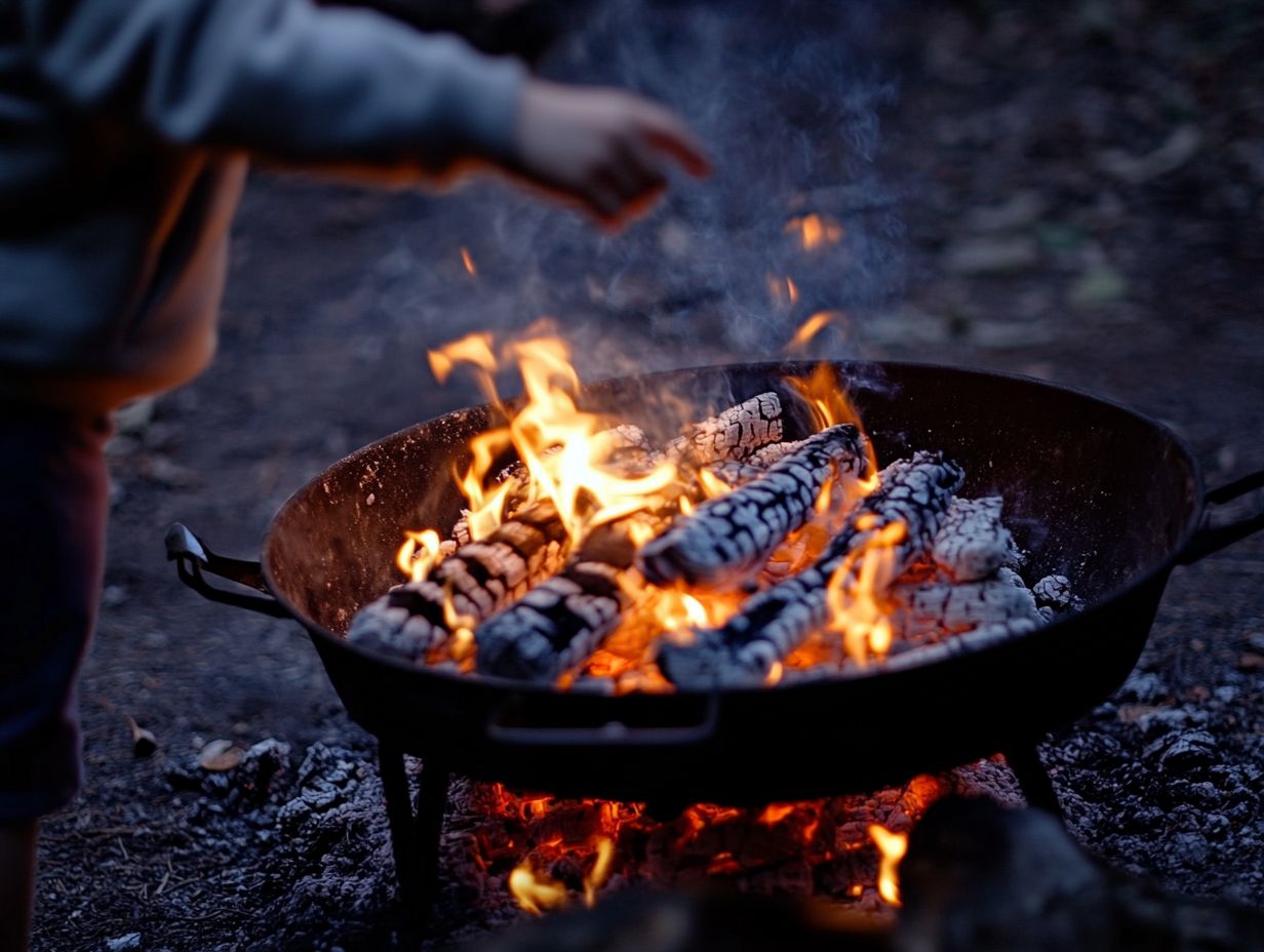 Image depicting the importance of safety in outdoor cooking