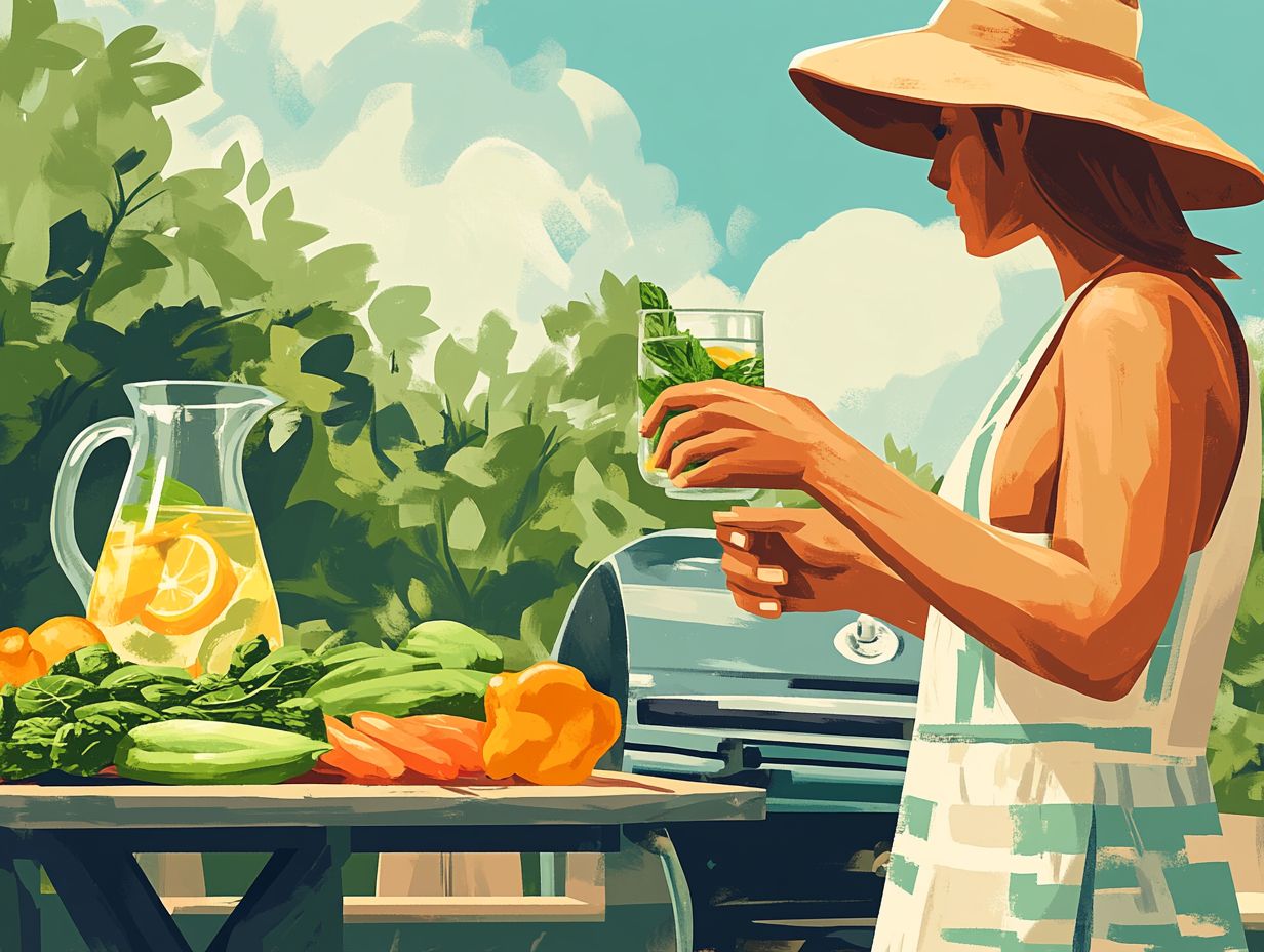 Visual Guide on the Importance of Hydration While Cooking Outdoors