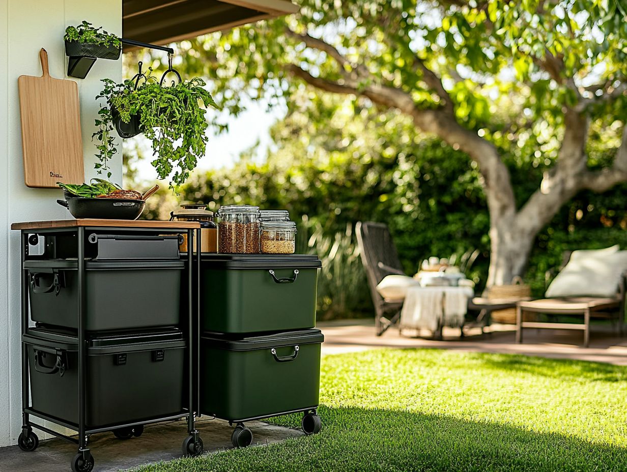 Rolling Cart for Outdoor Cooking Gear