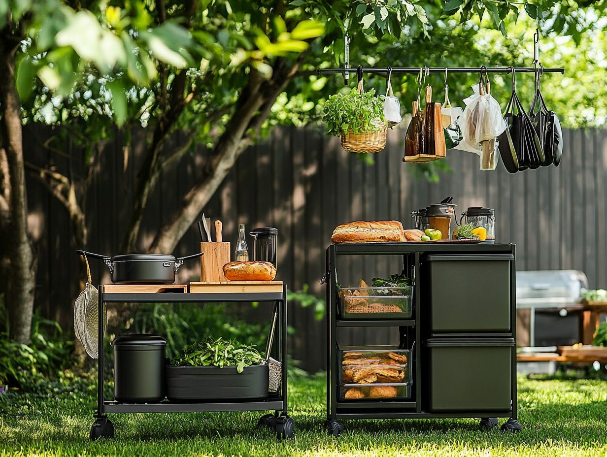 Visual guide to Frequently Asked Questions about outdoor cooking gear storage