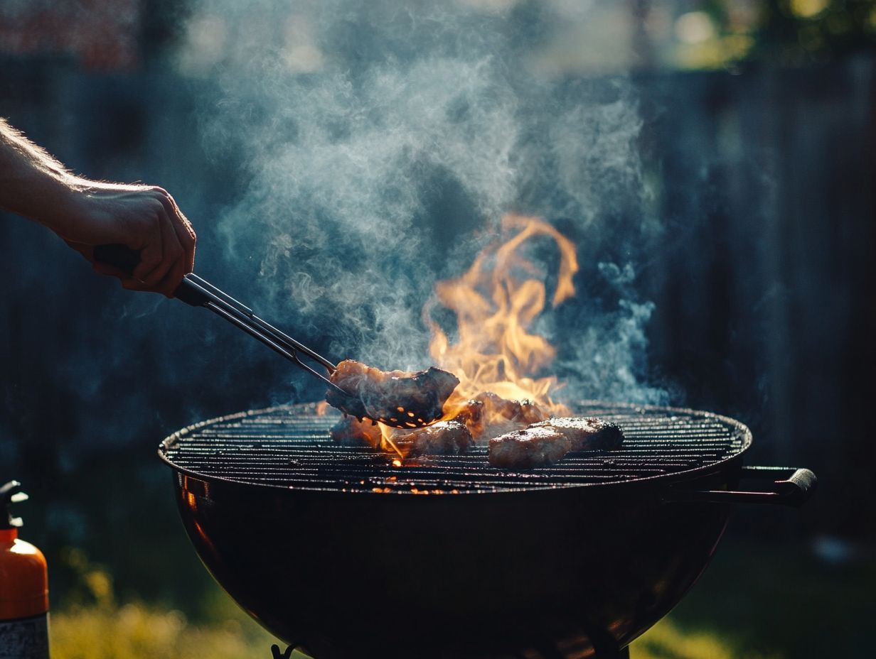 Illustration of the potential risks of cooking with charcoal