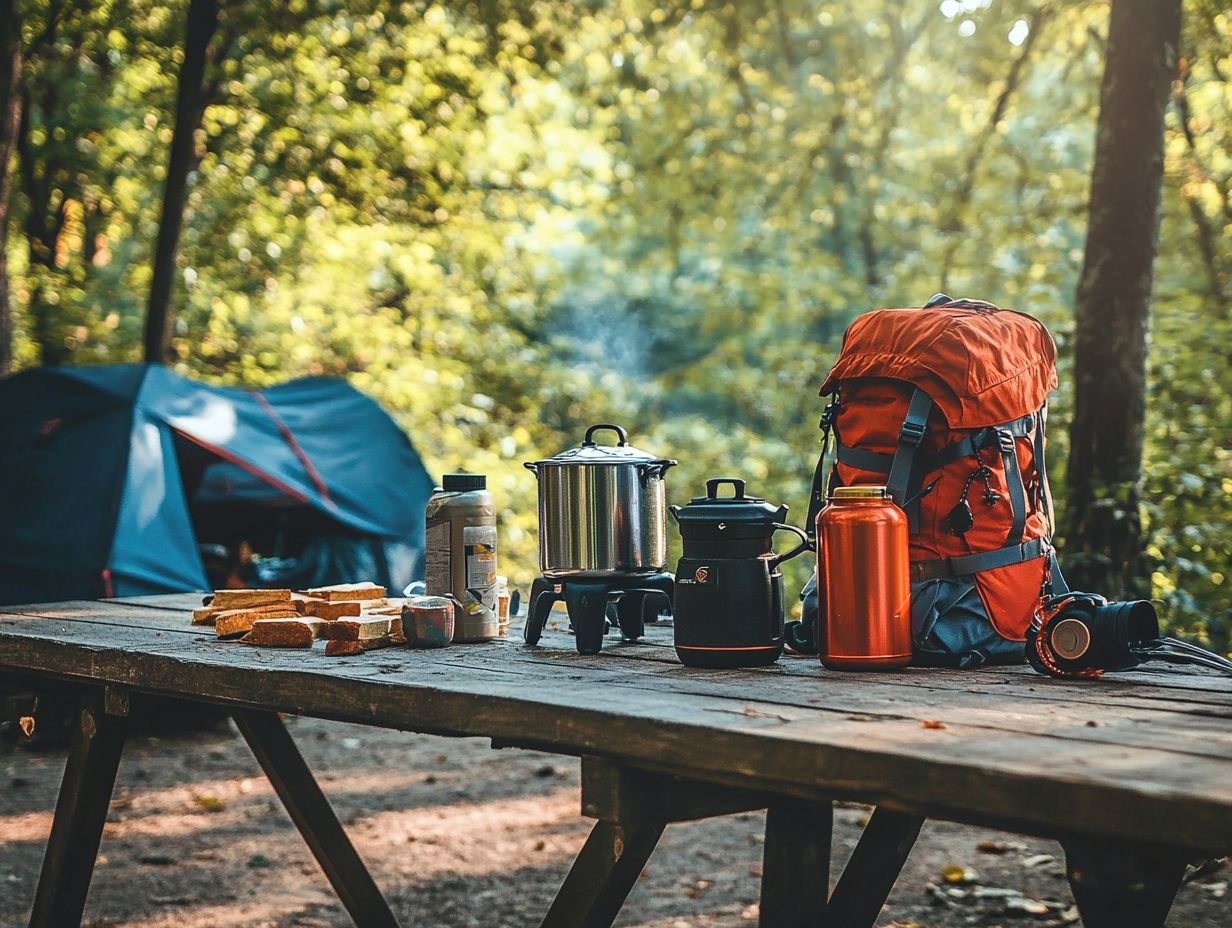 Image illustrating frequently asked questions about camping fuels