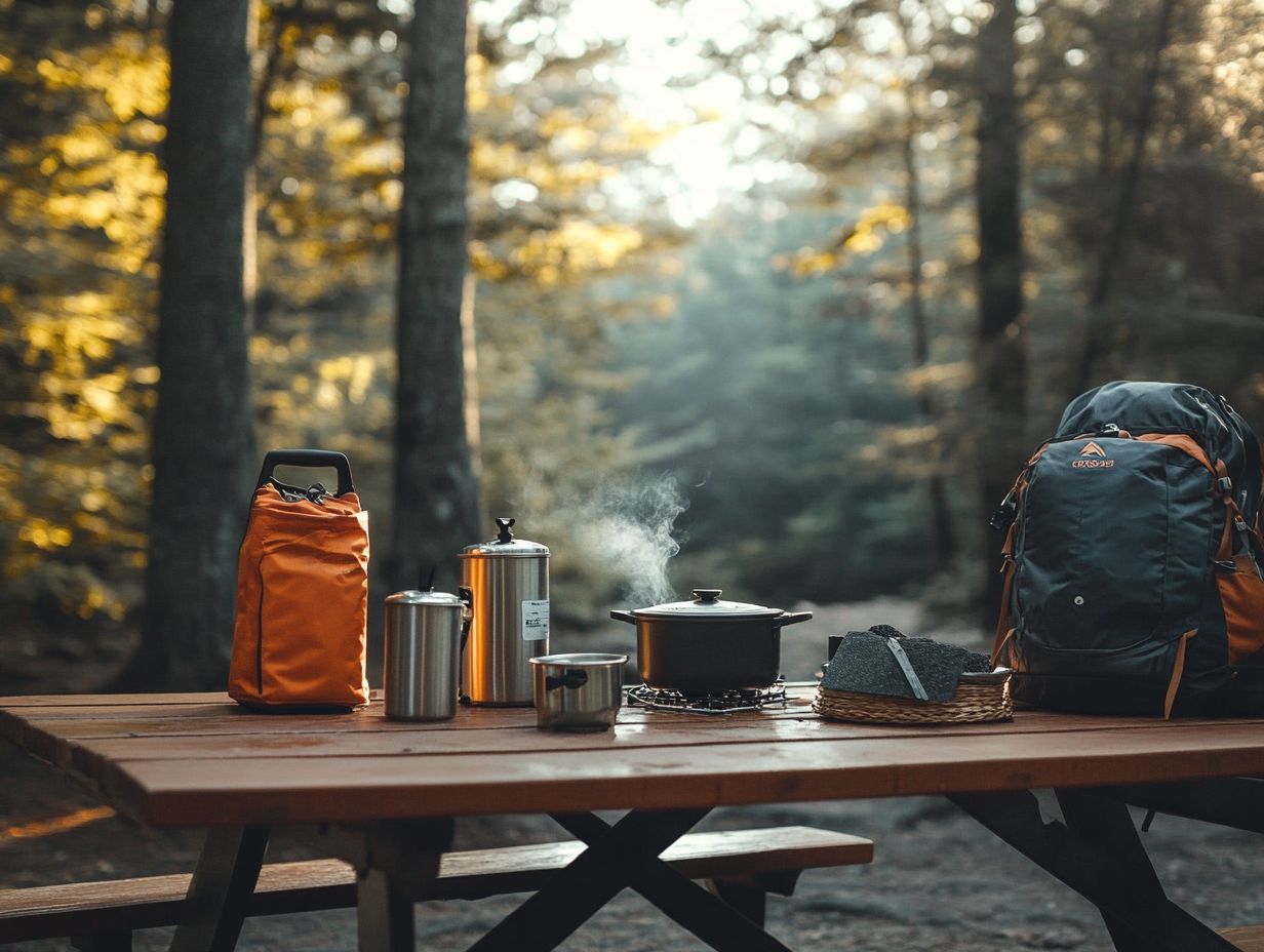 Image of various camping cooking fuels