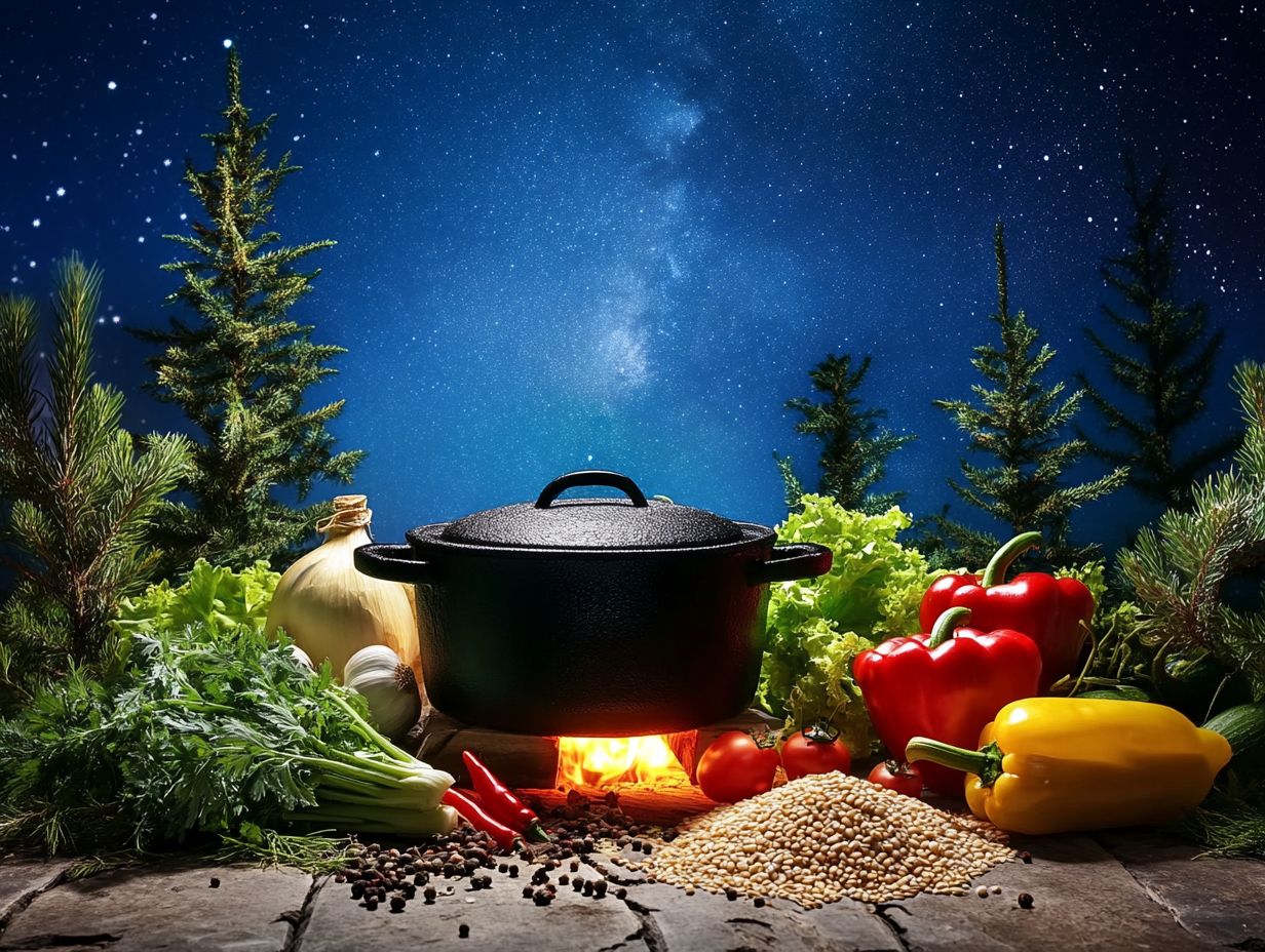 Delicious one-pot camping meals featuring grains and vegetables