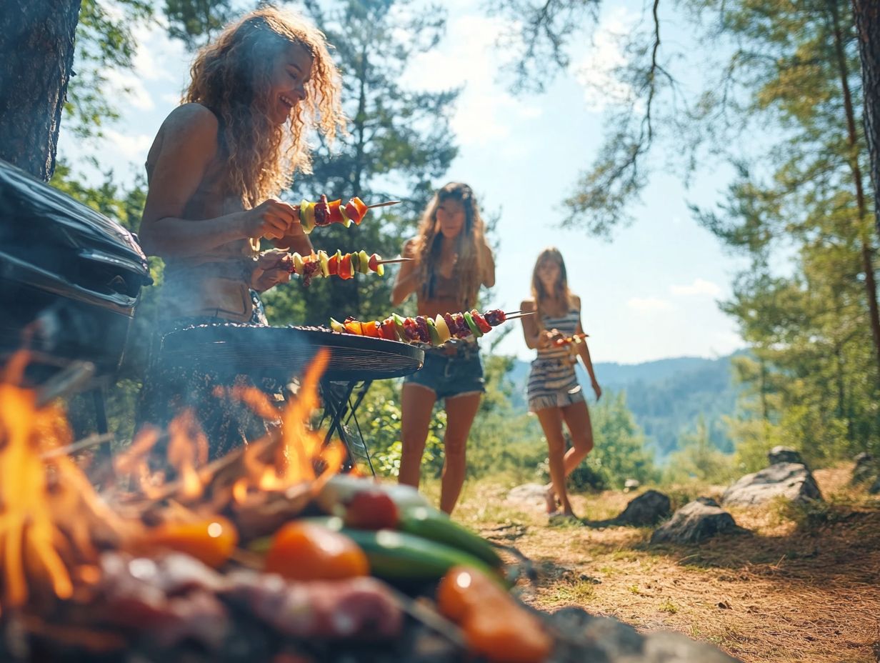 Best outdoor cooking techniques for smoking food with a smoker or grill.