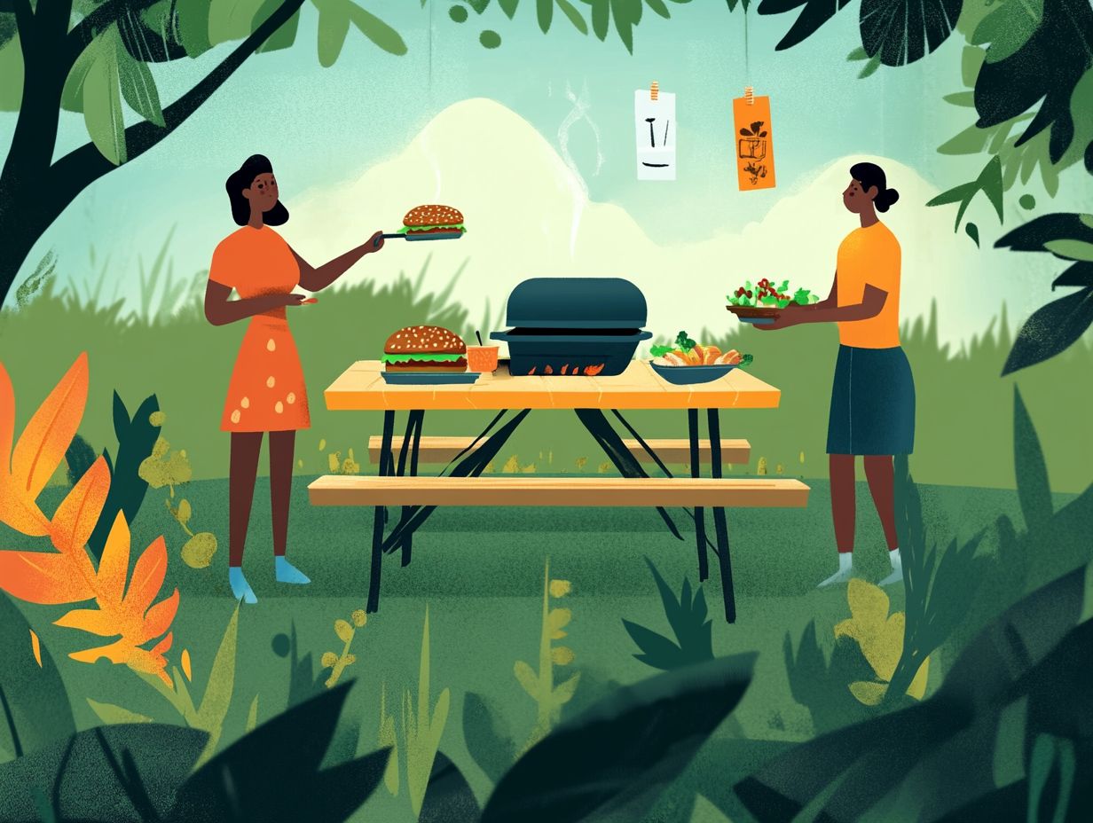 Infographic on dos and don'ts of outdoor cooking