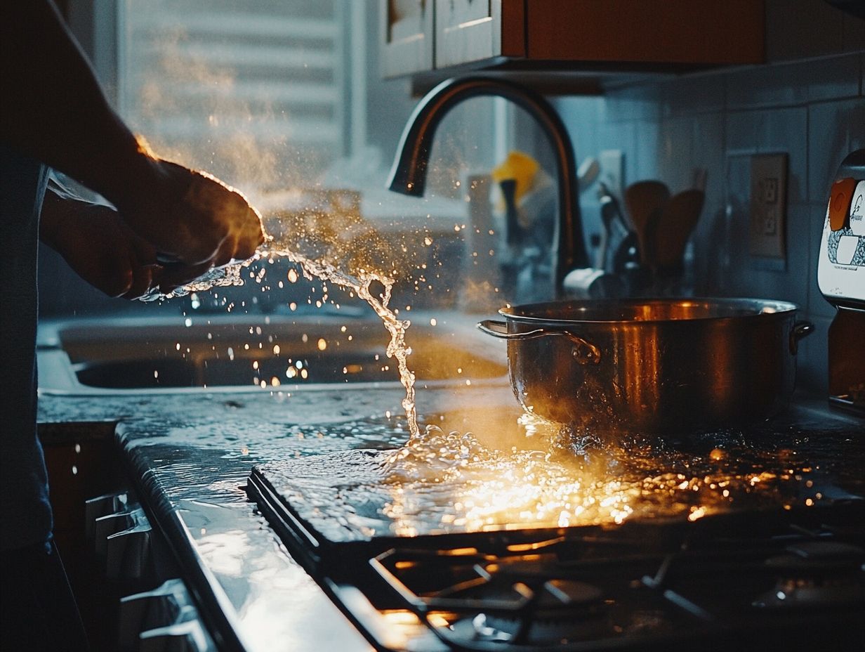 Illustration of General Safety Guidelines for Cooking Near Water