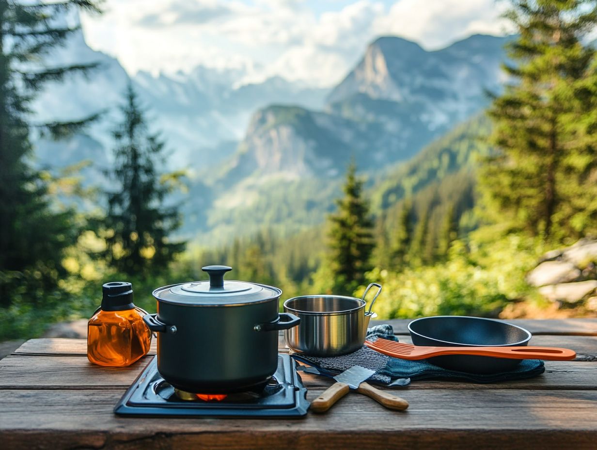 Various Types of Cooking Gear for Backpacking in Nature