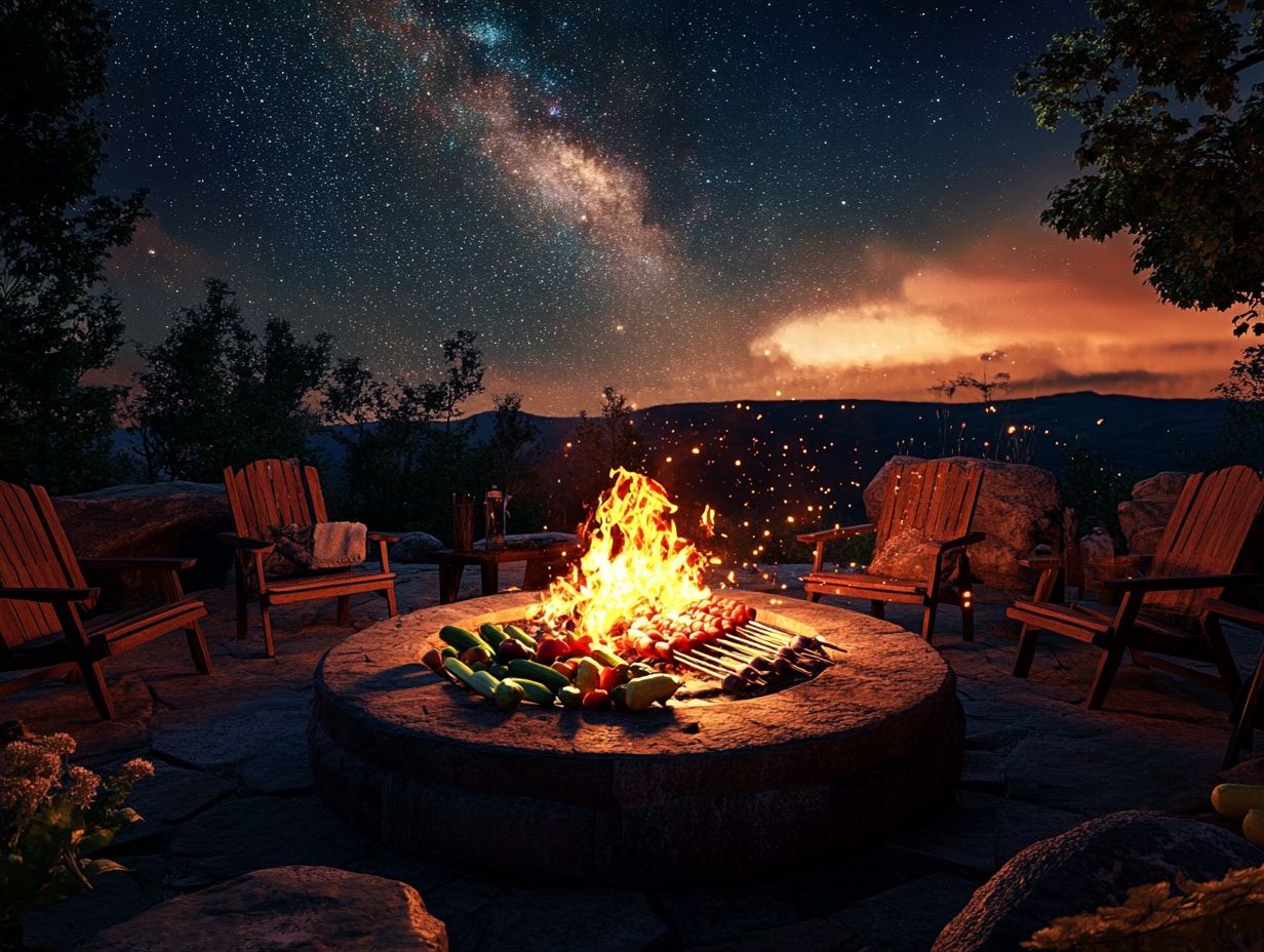 Illustration of Frequently Asked Questions related to fire pit cooking