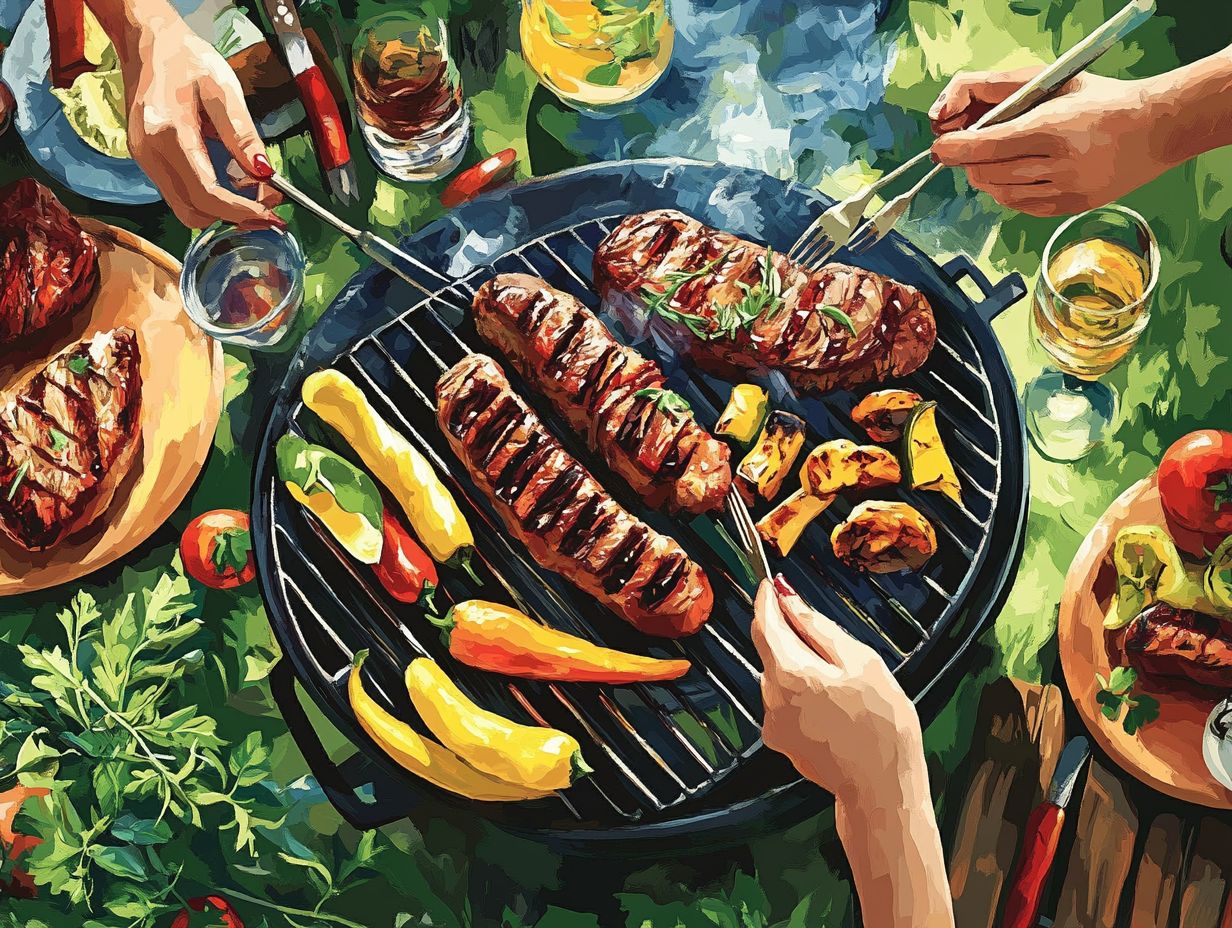 Visual summary of key points about grilling.