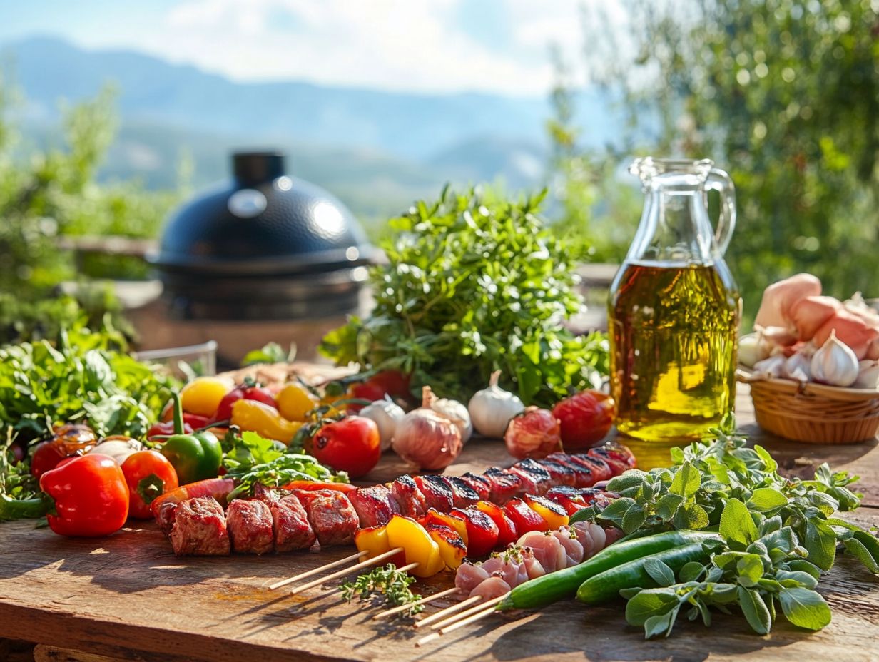 A colorful assortment of fresh vegetables and grains for outdoor cooking