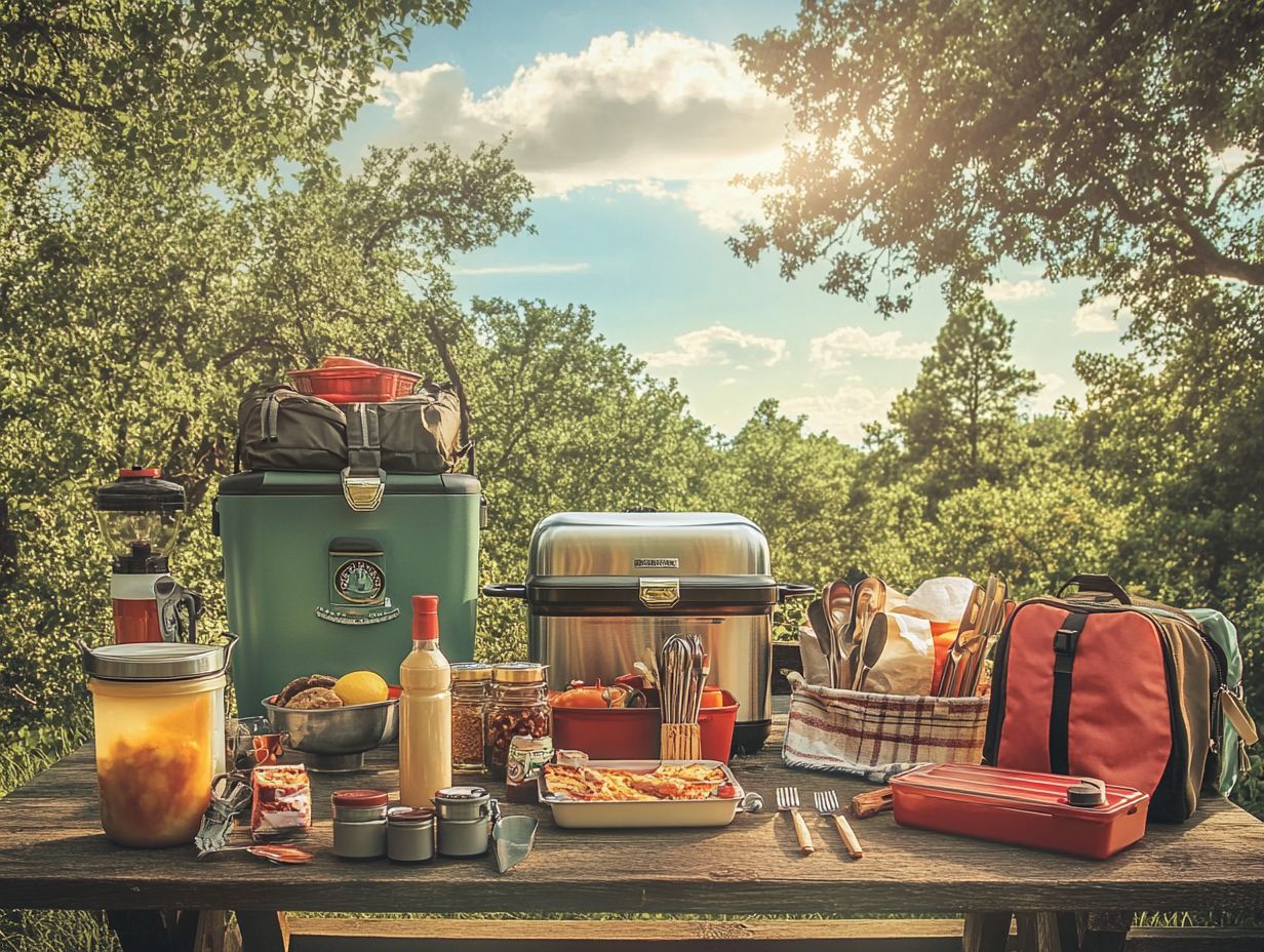 A guide for clean-up and food storage during outdoor cooking