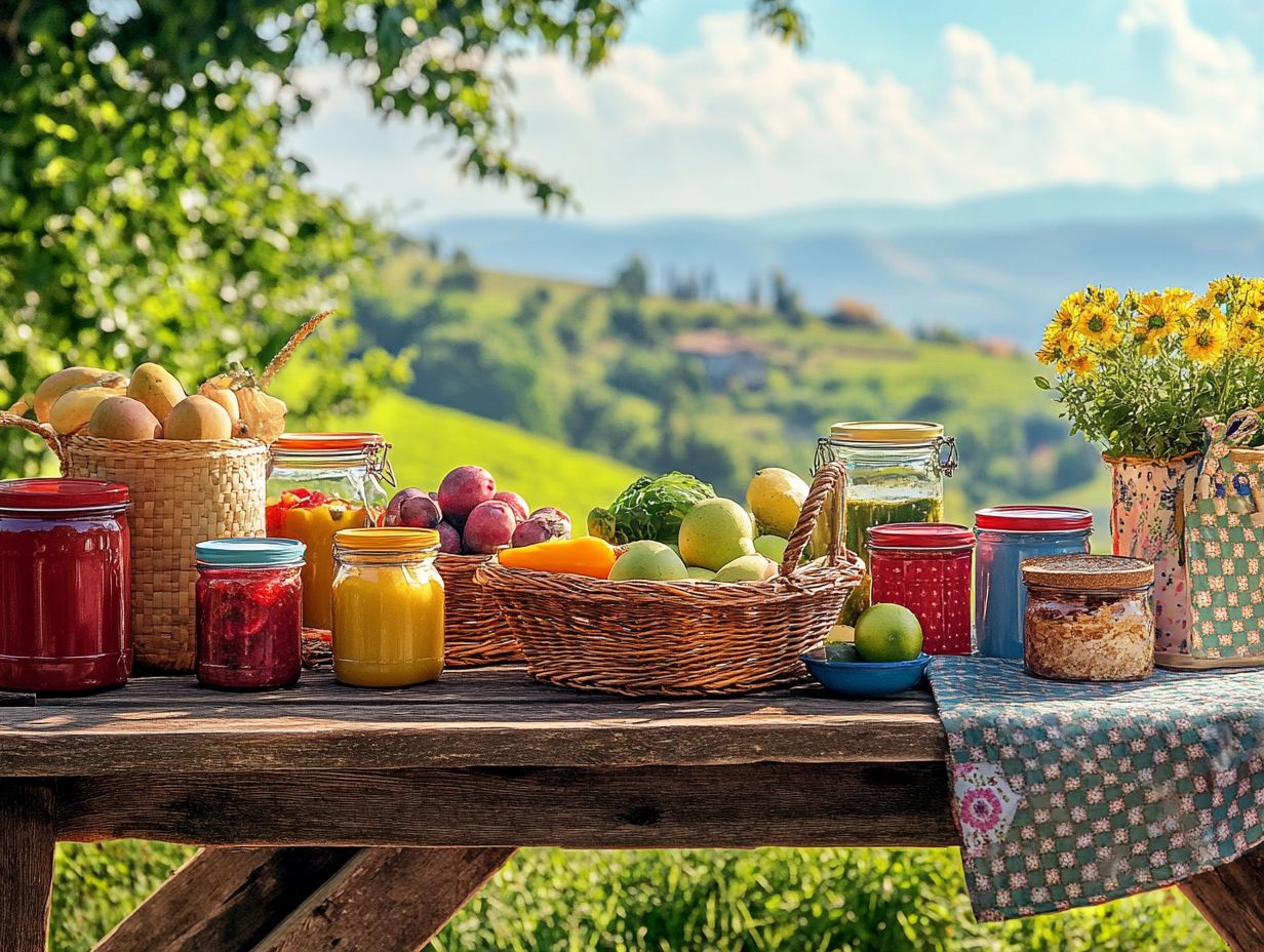 Illustration showing key takeaways about outdoor food storage